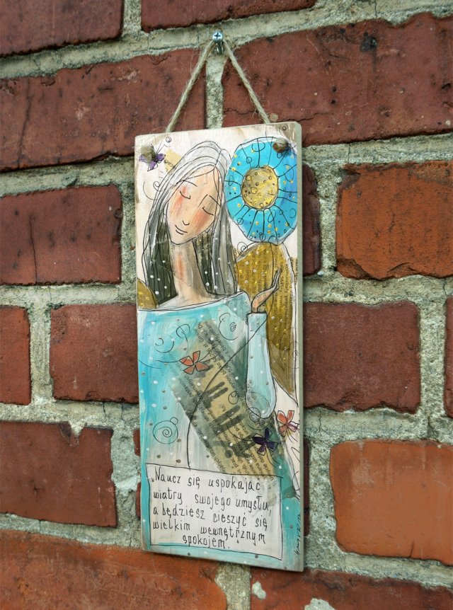 Deseczka z sentencją "Naucz się uspokajać wiatry swojego umysłu..."