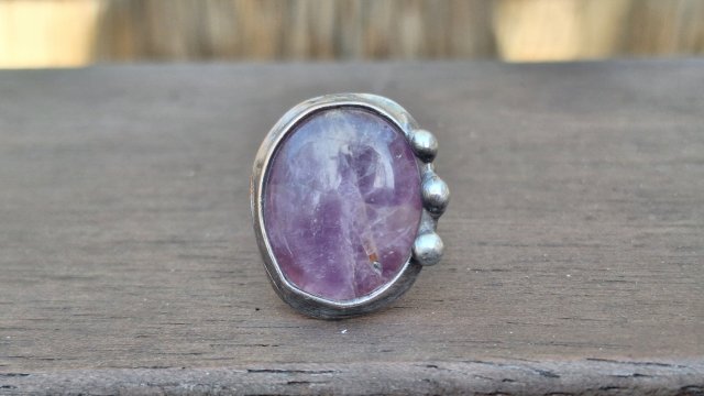 Ametyst - pierścionek regulowany