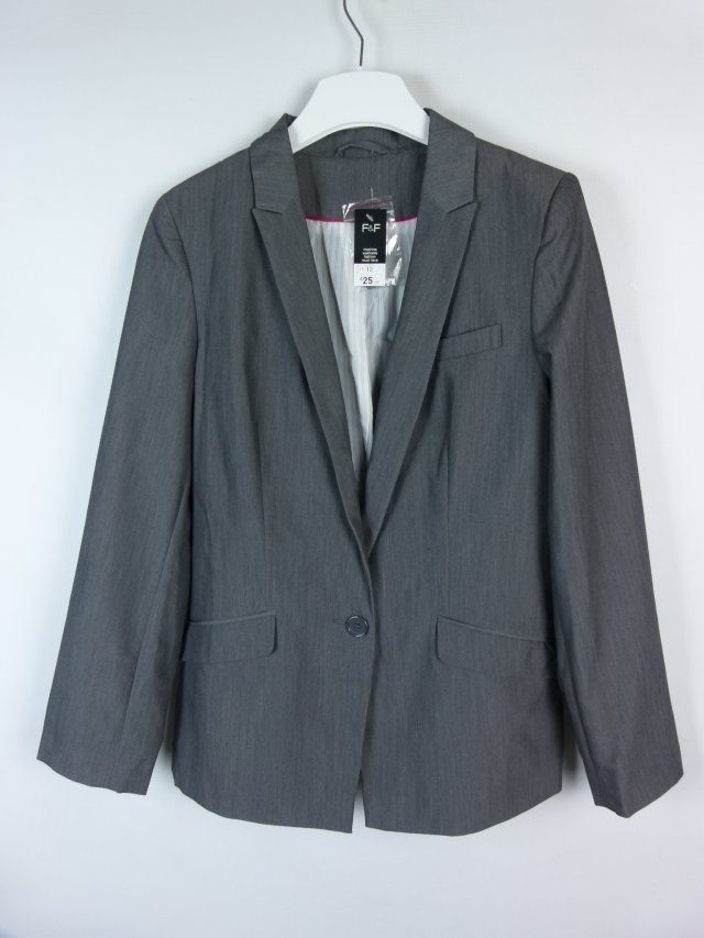 F&F szara damska marynarka żakiet 12 / 40 z metką