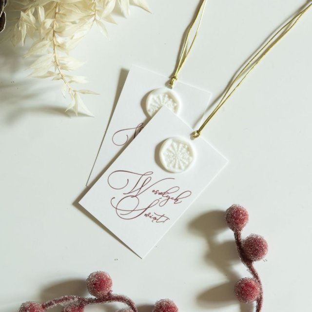 Bileciki świąteczne do prezentów zawieszki