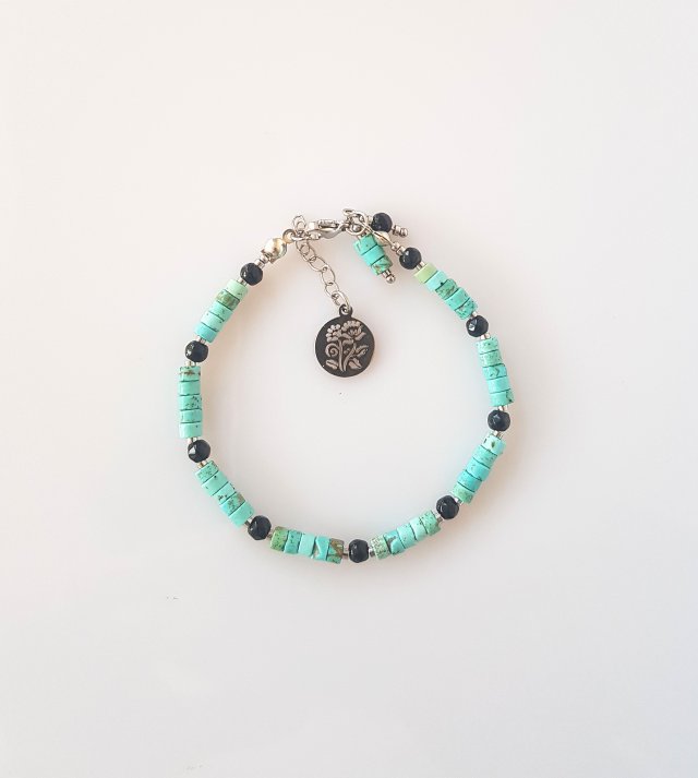 Bransoletka Turkusowo Czarna