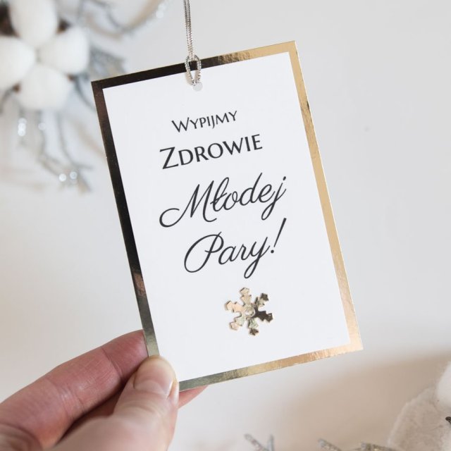 Zawieszki na alkohol, butelki, wódkę zimowe 10 sztuk