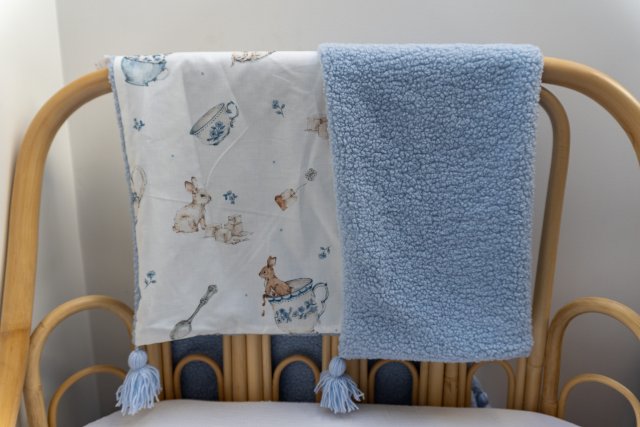 Kocyk bawełna Filiżanki baranek