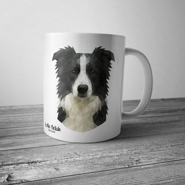 Kubek z Border collie