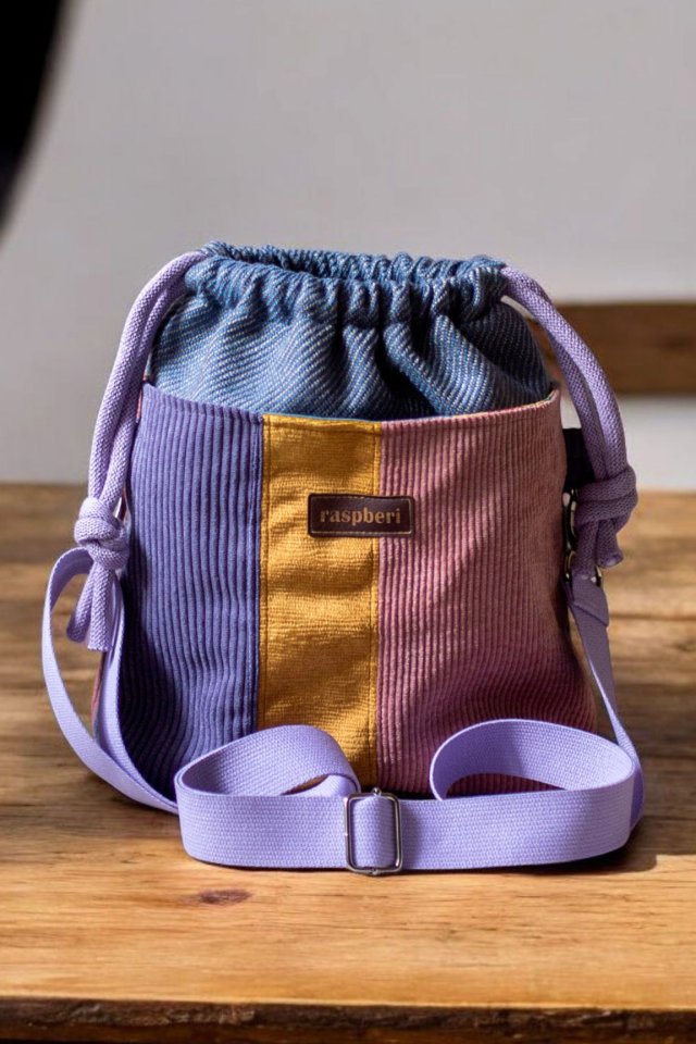 Kolorowa patchworkowa listonoszka z kominem