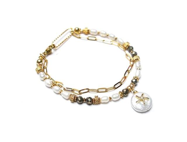 Pearls /white/ perły naturalne vol. 12 /02.11.25/ - bransoletka