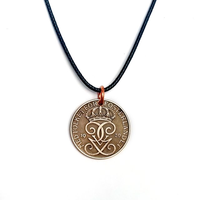 Wisiorek ze starej monety 5 ore - Szwecja