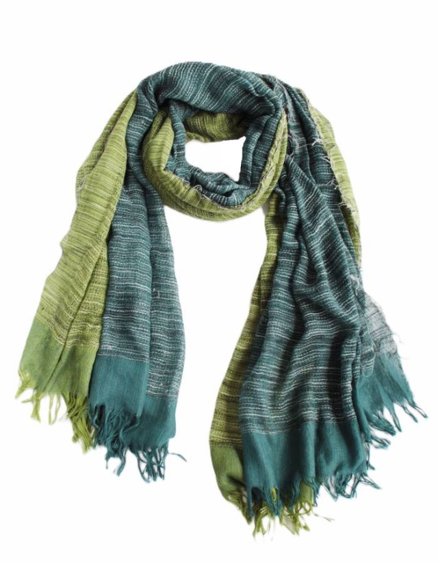 szal vintage zielony oryginalny