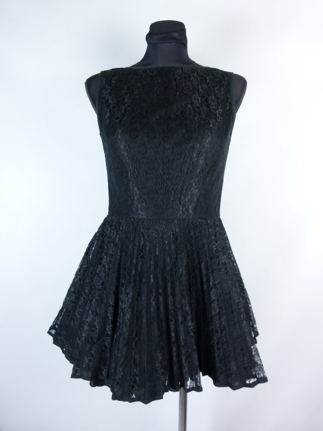 Jones + Jones koronkowa sukienka mini plisowana 8 / 34