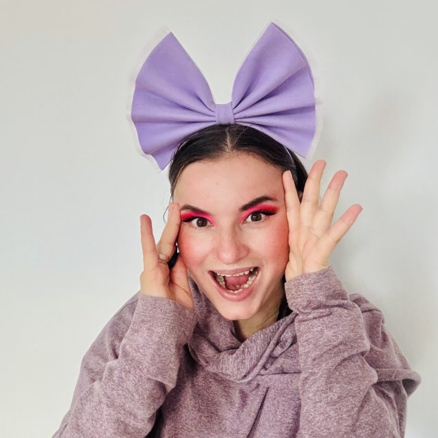 Duża kokarda ozdoba do włosów – opaska na głowę z kokardą, kokarda dla lalek świąteczna