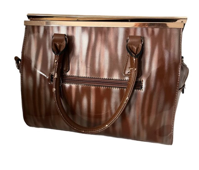 Vintage y2k brązowa torebka do ręki kuferek