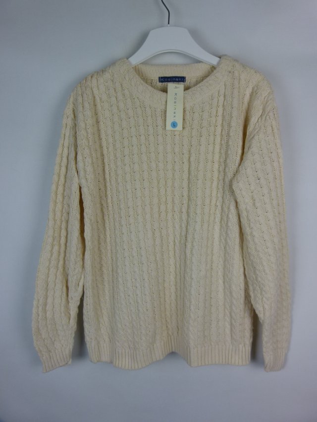 Kosinski męski kremowy sweter / L z metką