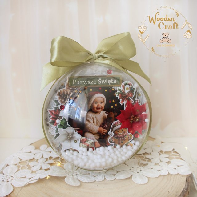 Bombka ze zdjęciem dziecka Boże Narodzenie 3 GOTOWA