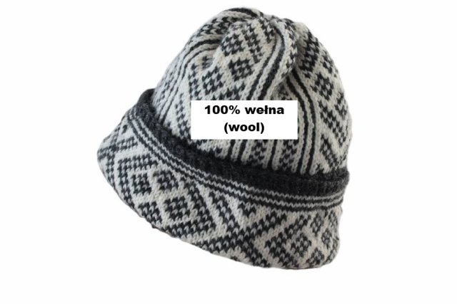 Czapka 100% wełna