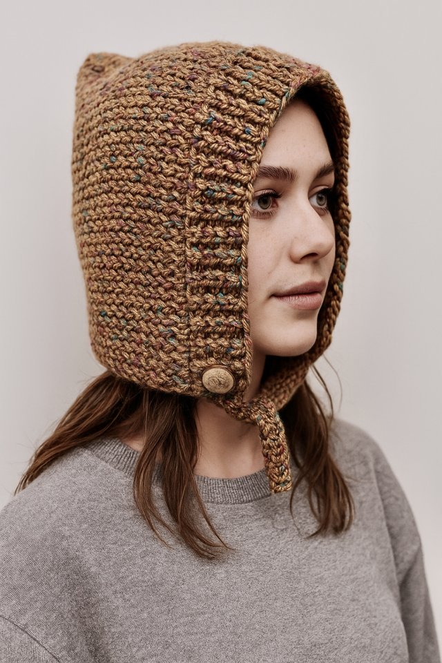 Balaclava kominiarka kaptur zamiast czapki z wełną merino i bawełną