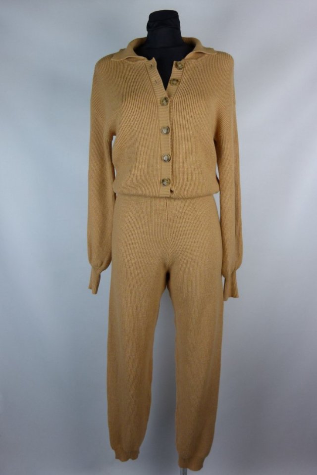 Never Fully Dressed dzianinowy swetrowy kombinezon jumpsuit / S