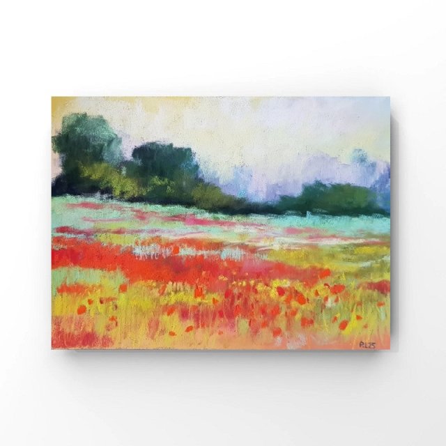 Łąka- rysunek pastele