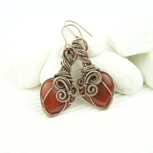 Kolczyki z karneolem