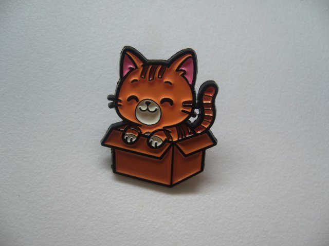 PIN PRZYPINKA KOTEK W KARTONIE