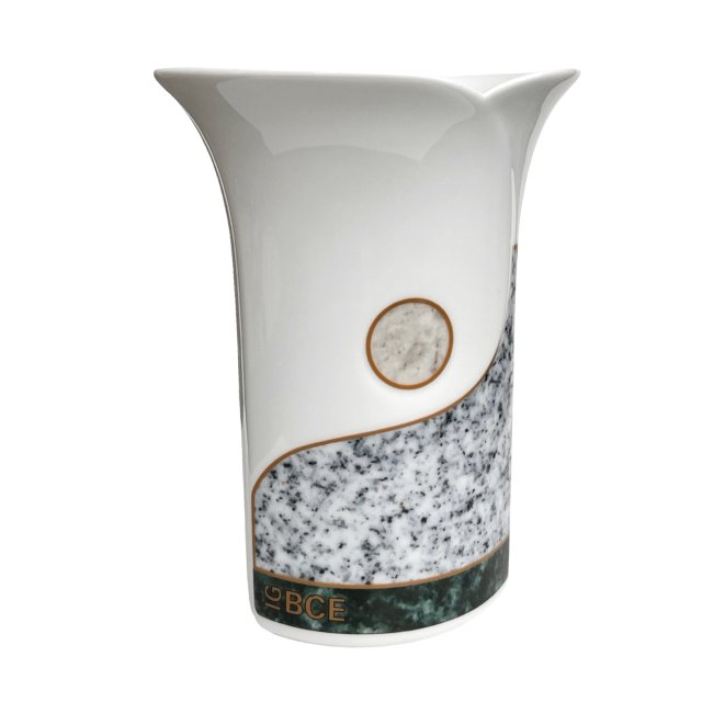 Wazon Hutschenreuther IG BCE, Niemcy, lata 90., porcelana dekoracyjna, model 69