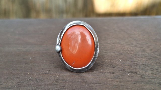 Jaspis - pierścionek regulowany