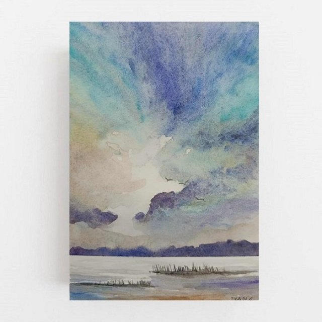 Pejzaż- obraz  akwarela