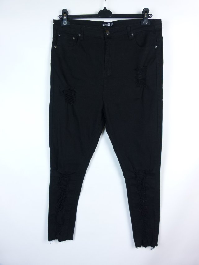 Boohoo skinny jeans dziury dżins 18 / 46