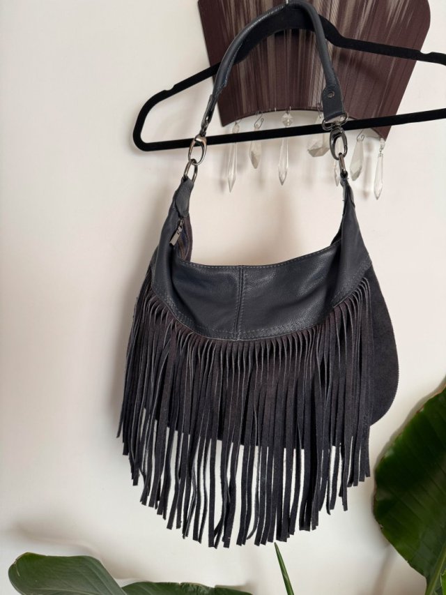 torebka boho zamsz/licowa