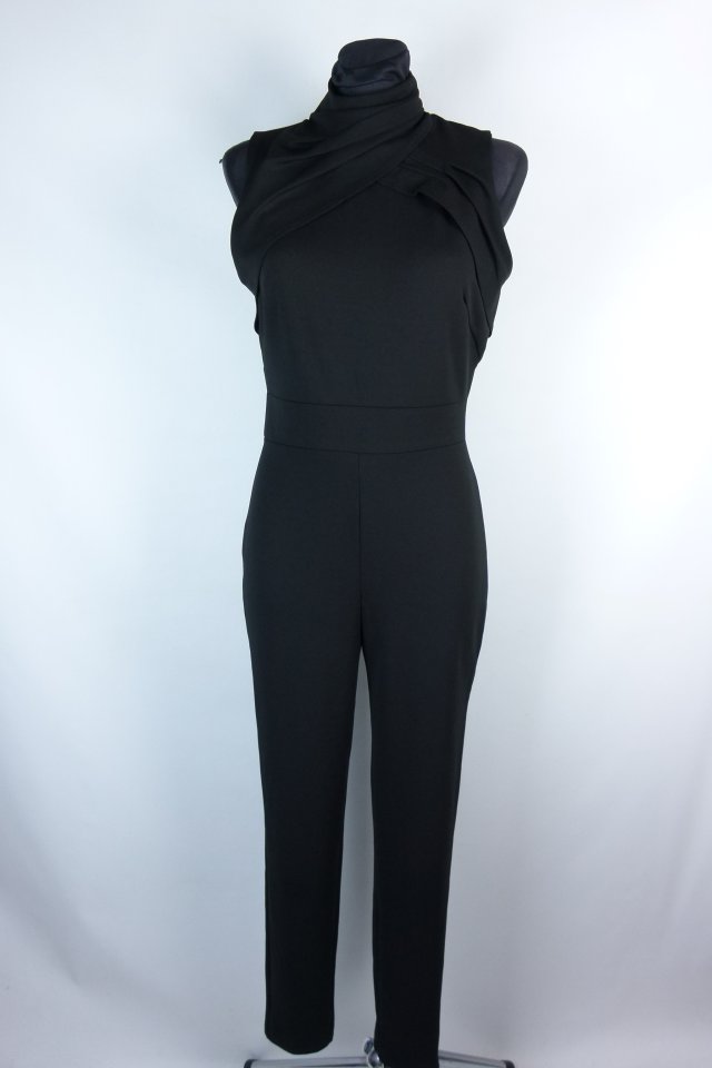 Missguided długi elegancki czarny kombinezon 10 / 38