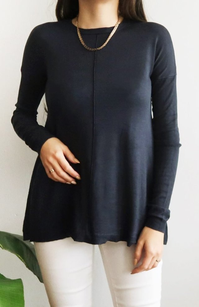 granatowy sweterek XS