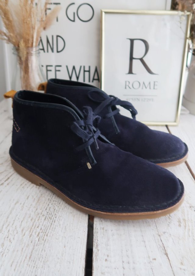 granatowe buty zamszowe 35