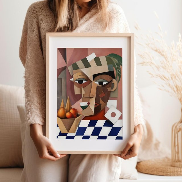 Plakat Abstrakcyjny portret a la Picasso - format 30x40 cm