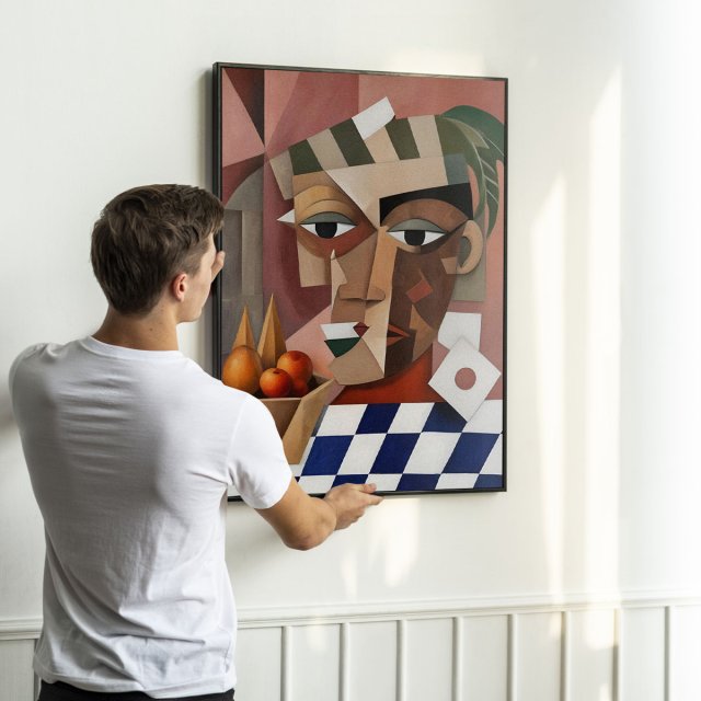 Plakat Abstrakcyjny portret a la Picasso - format 40x50 cm