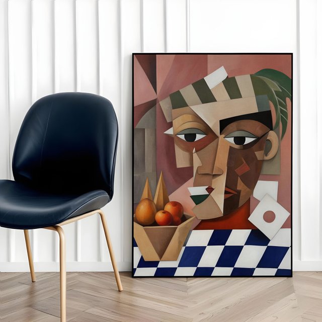 Plakat Abstrakcyjny portret a la Picasso - format 50x70 cm