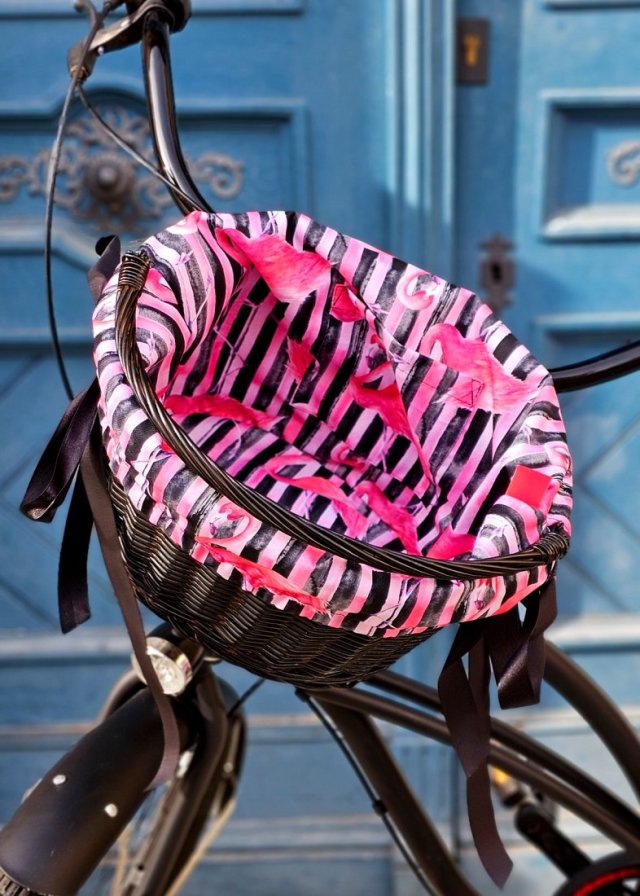 Koszyk  z wkładem  FLAMINGI