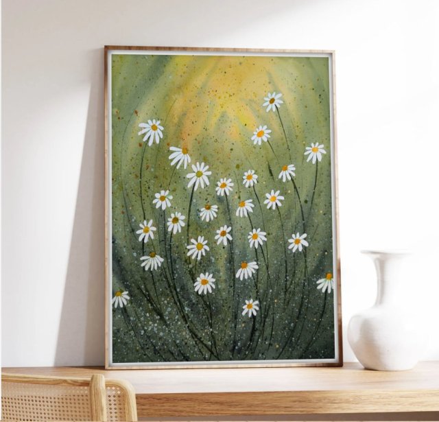 Łąka . Oryginalna akwarela 30x40cm