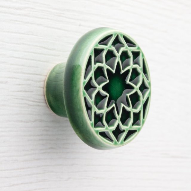 Gałka do mebli zieleń butelkowa, wz.1