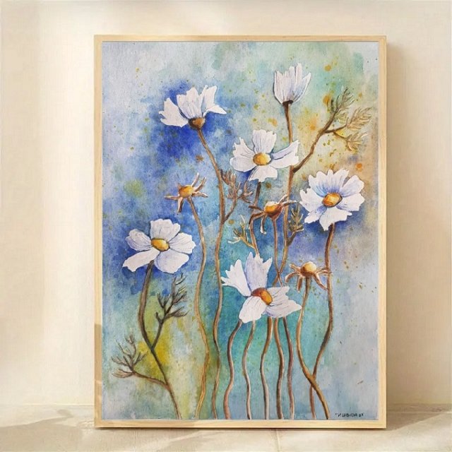 Kwiatki- obraz  akwarela