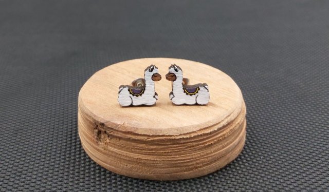 Kolczyki drewniane ALPAKI