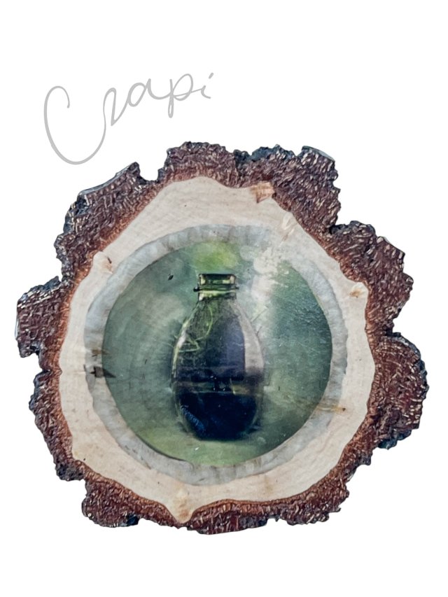 Wszechświat 1 - grafika na brzozowym plastrze