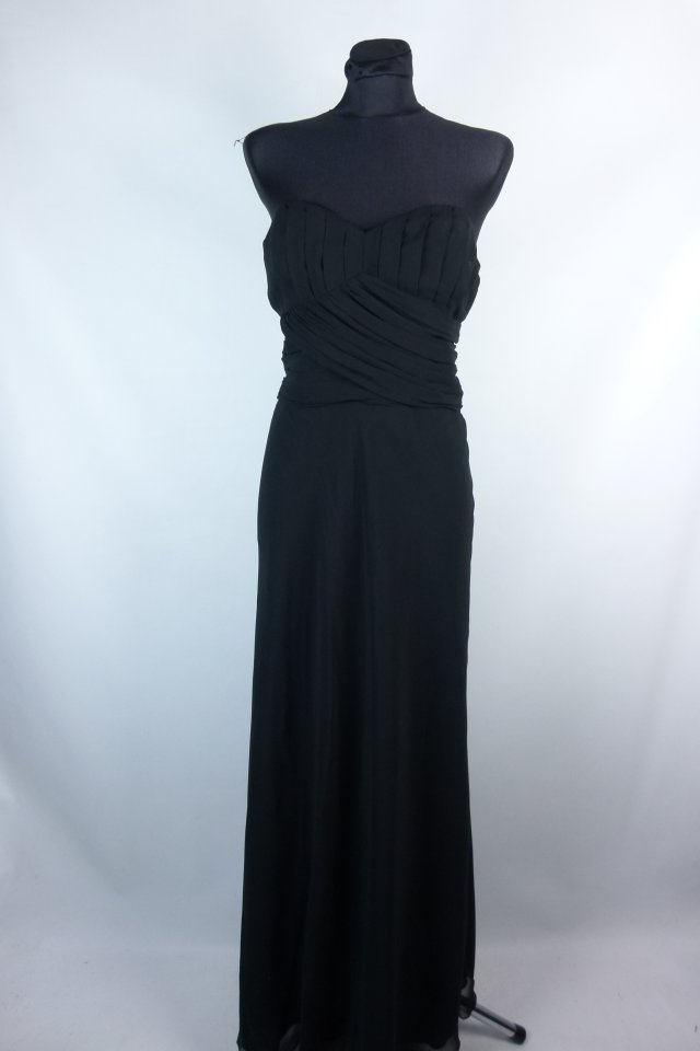 ABS Allen Schwartz czarna sukienka maxi na biust 14 / 42 z metką
