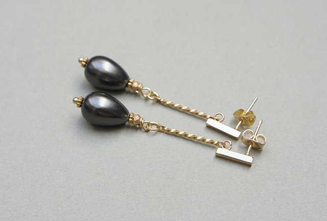 Pearls /graphite/ 29.05.25/ - kolczyki