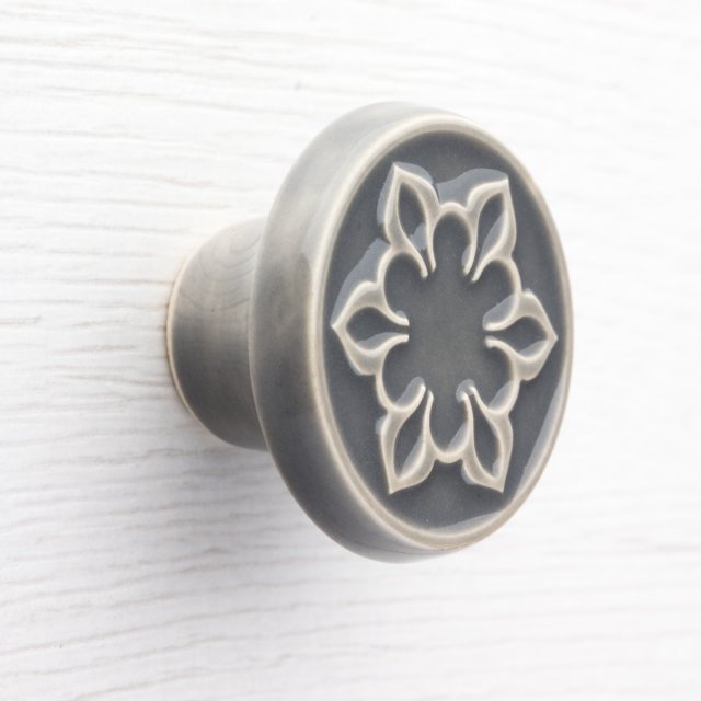 Gałka do mebli szara wz.2