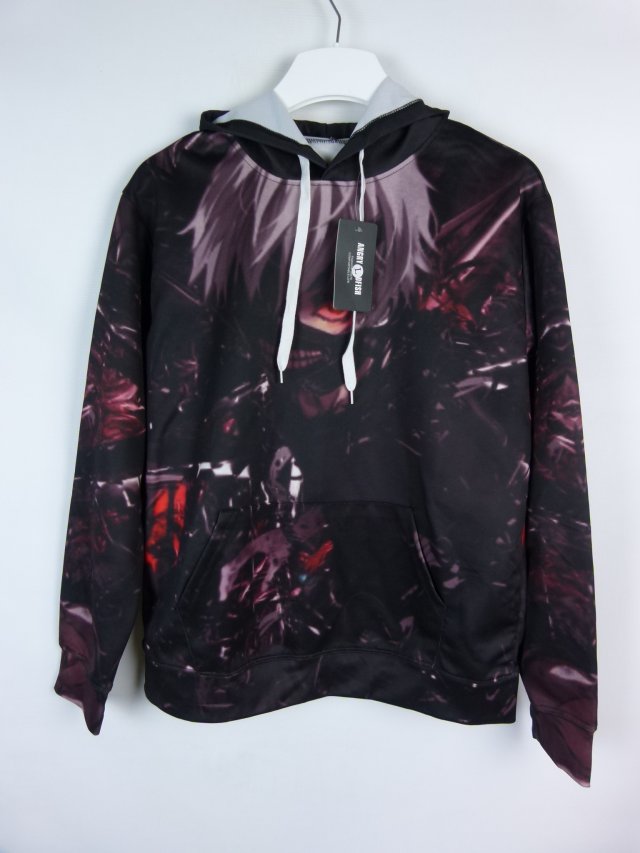 Angry Goldfish anime cienka bluza z kapturem / M
