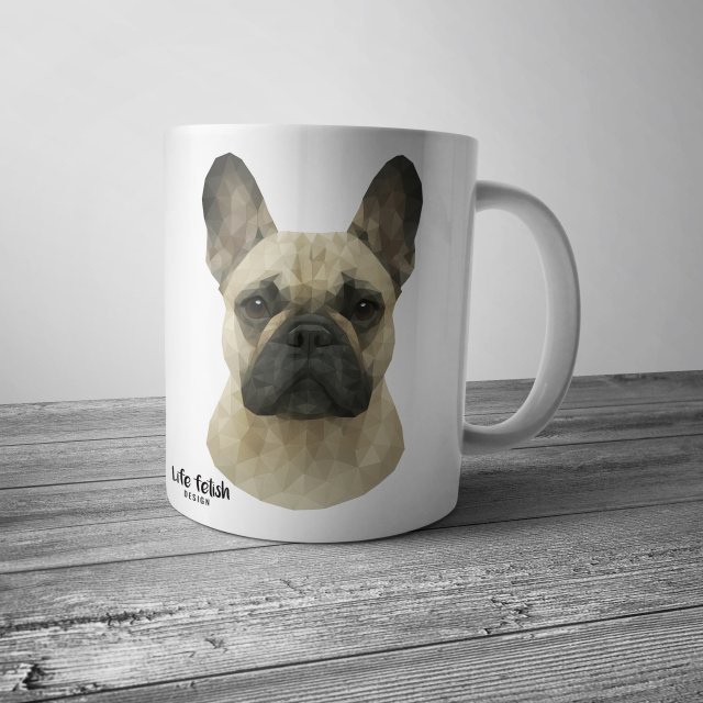 Kubek z buldogiem francuskim DUŻY 440 ml