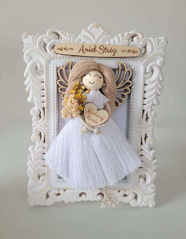 Anioł Stróż w ozdobnej ramce