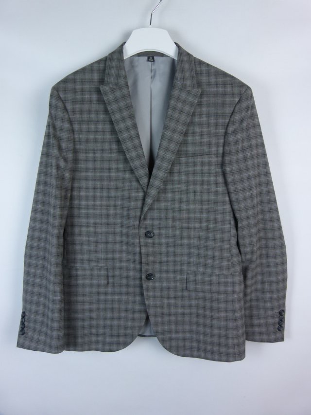 Marks & Spencer elegancka marynarka szara krata 42 / 52 - L