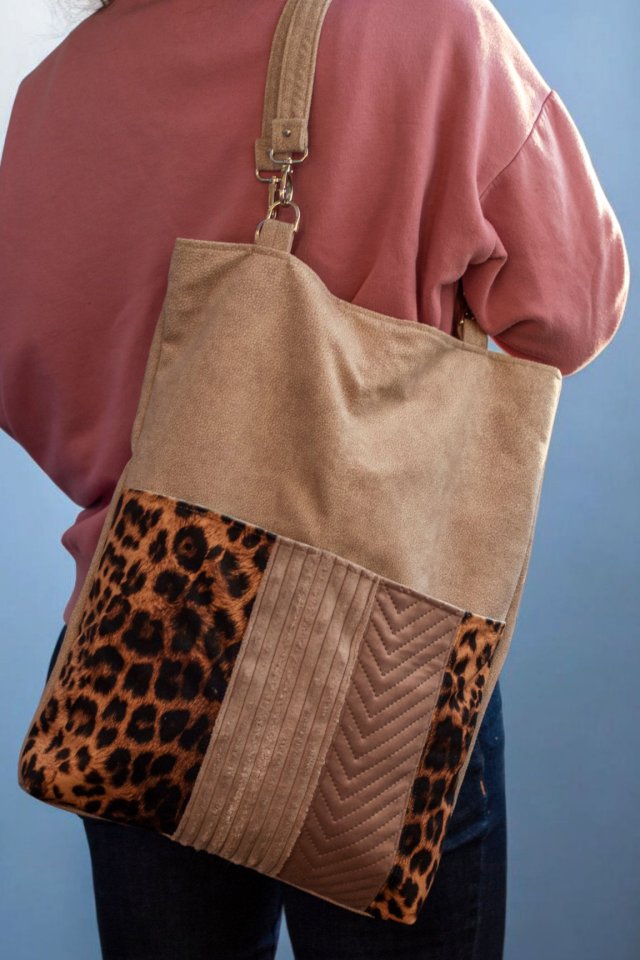 Duża torba na ramię patchwork