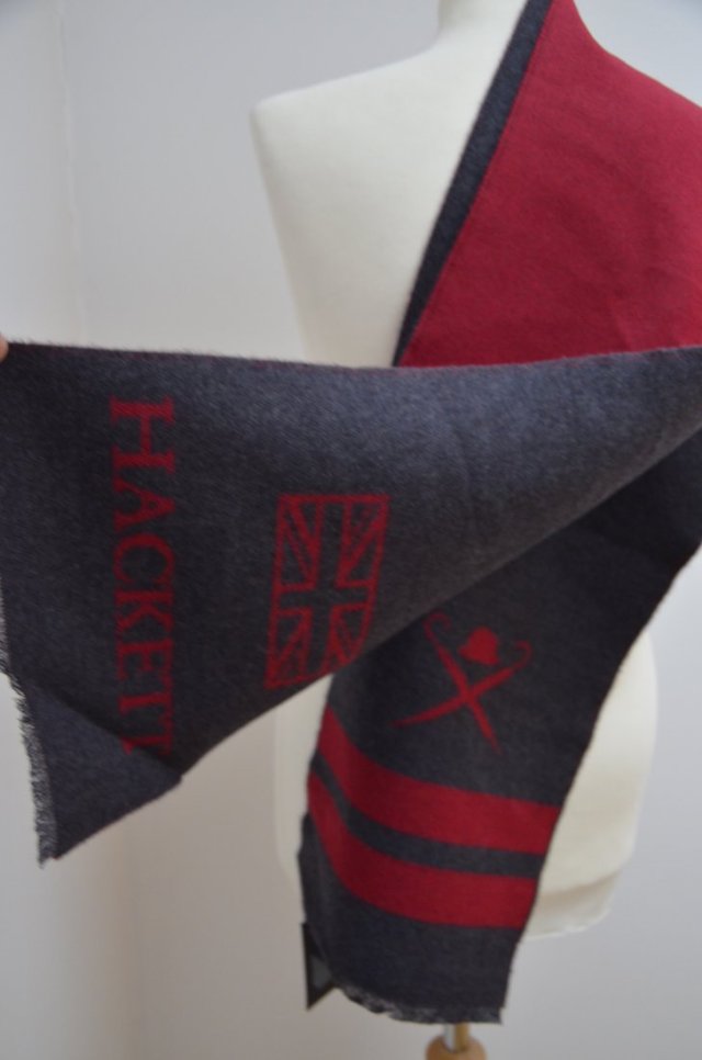 szalik szal Hackett London merino wool 100% wełna merino