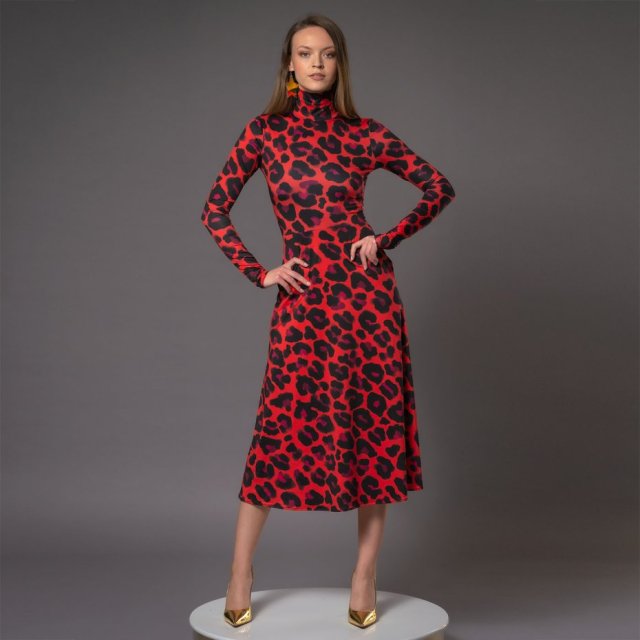 Sukienka z golfem - Agata Solar Tropic